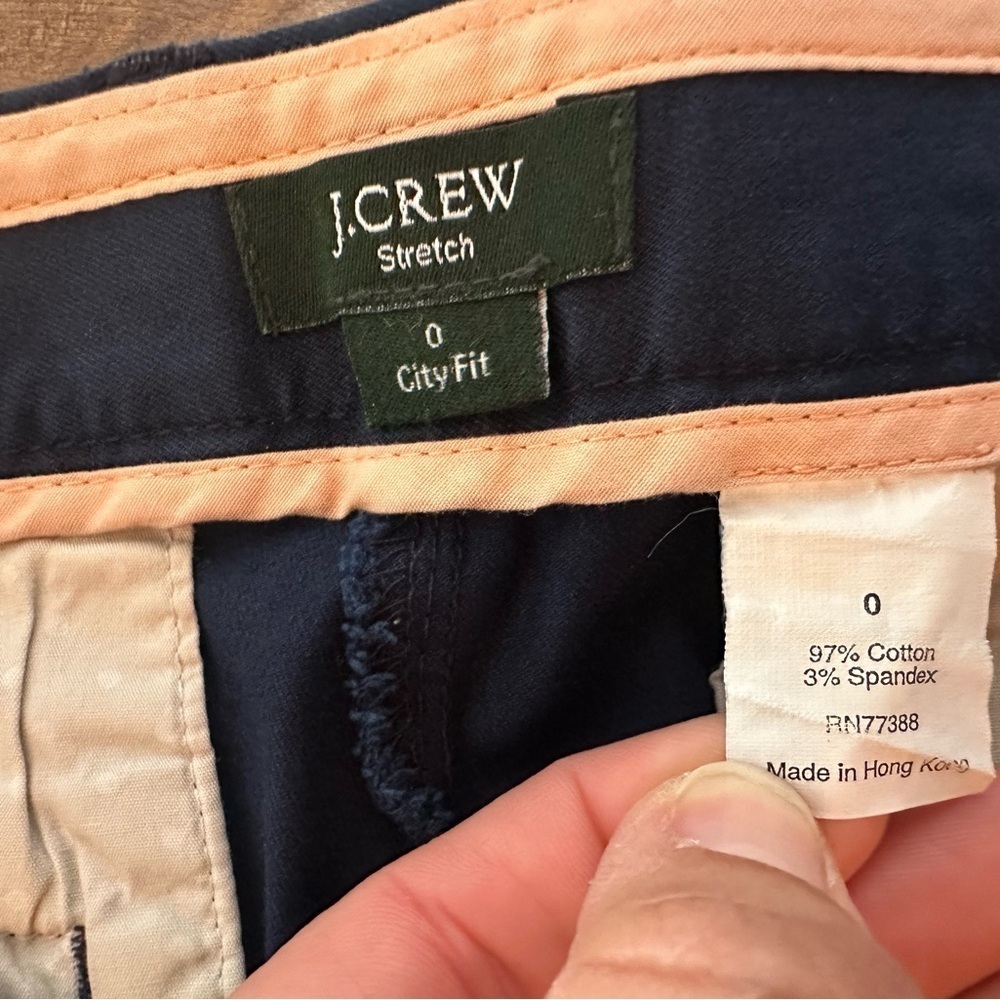 J.Crew City Fit Stretch Chino Pants – Size 0 – Navy – Workwear / Business Casual - Picture 4 of 5